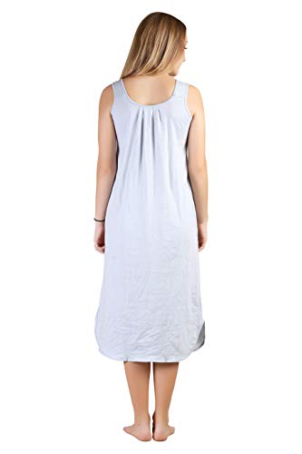 BLAZON Women's Cotton Hosiery Solid Maxi Nighty Slip (Pack of 2) Available Sizes: S, M, L, XL, 2XL, 3XL, 4XL, 5XL - Blueberry Frost, Turquoise