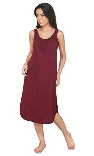 BLAZON Women's Cotton Hosiery Solid Maxi Nighty Slip (Pack of 2) Available Sizes: S, M, L, XL, 2XL, 3XL, 4XL, 5XL - Tamarind, Peach