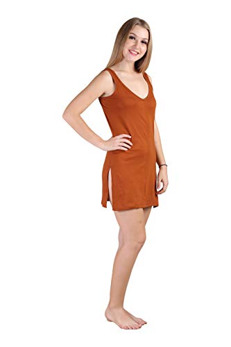 BLAZON Women's Cotton Hosiery Selfie Midi Slip Combo Pack of 2 (Available Sizes: XS, S, M, L, XL, 2XL, 3XL, 4XL, 5XL) - Brandy, Almond Frost