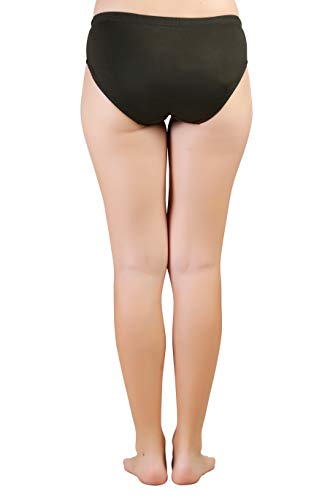BLAZON Women's Mid Rise Hipster Soft Skin (Inner-Elastic) Panty |Combo Pack of 3 | Availabe Sizes: XS, S, M, L, XL, XXL, 3XL, 4XL, 5XL - Brandy, Martini Olive, Whiskey