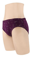 BLAZON Women's Hipster Printed Panty Pack of 3 (Wine Berry, Martinique, Cold Purple)