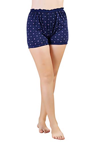 BLAZON Women's Cotton Hosiery Bloomer Combo Pack of 3 Assorted Colours (Availabe Sizes: XS, S, M, L, XL, XXL, 3XL, 4XL, 5XL) - Black, Brown, Navy Blue