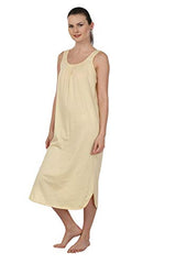 BLAZON Women's Cotton Solid Midi Slip Premium Dreams Nighty (Available Sizes: S, M, L, XL, 2XL, 3XL, 4XL, 5XL) - Skin