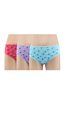 BLAZON Women's Hipster Printed Panty Pack of 3 (Telemagenta, Pearl Violet, Pastel Turquoise)