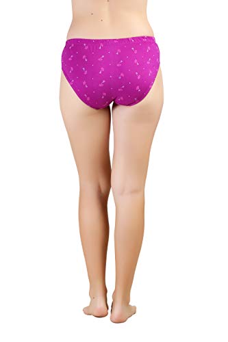 BLAZON Women's Mid Rise Hipster Soft Skin (Inner-Elastic) Panty | Floral Print | Combo Pack of 3 | Dark Base | Available Sizes: S, M, L, XL, 2XL, 3XL, 4XL, 5XL