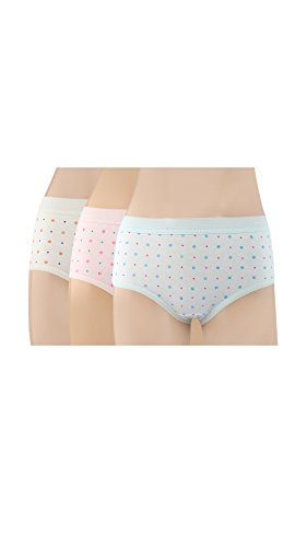 BLAZON Women's Hipster Printed Panty Pack of 3 (Baby Pink, Sea Green, Lemon)