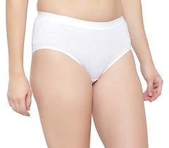 BLAZON Premium Beauty Feeling Women's Cotton Hipster Broad Elastic Panty - White