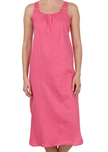 BLAZON Women's Cotton Nighty Slip - Set of 2 (Dark Pink & Skin)