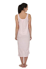 BLAZON Women's Cotton Hosiery Solid Maxi Nighty Slip (Pack of 2) Available Sizes: S, M, L, XL, 2XL, 3XL, 4XL, 5XL - Baby Pink