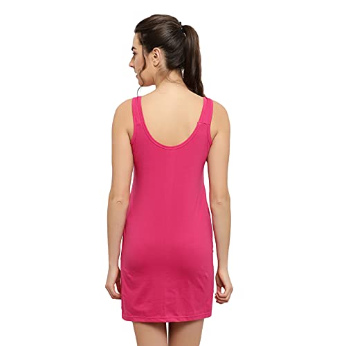 BLAZON Women's Cotton Hosiery Selfie Midi Slip Combo Pack of 2 (Available Sizes: XS, S, M, L, XL, 2XL, 3XL, 4XL, 5XL) - Dark Pink, Martini Olive