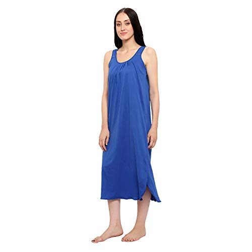 BLAZON Women's Cotton Solid Midi Slip Premium Dreams Nighty (Available Sizes: S, M, L, XL, 2XL, 3XL, 4XL, 5XL) - M