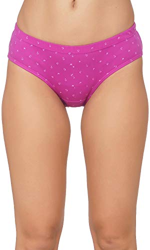 BLAZON Women's Mid Rise Hipster Cresent Printed Premium Soft Skin (Inner-Elastic) Panty