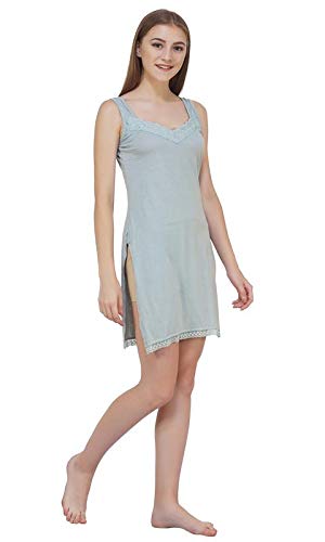 BLAZON Women's Cotton Hosiery Fairy Full Slip (Available Sizes: S, M, L, XL, 2XL, 3XL, 4XL, 5XL) - Wisp Grey