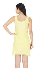 BLAZON Women's Cotton Hosiery Fairy Full Slip (Available Sizes: S, M, L, XL, 2XL, 3XL, 4XL, 5XL) - Dull Yellow/Khaki/Skin