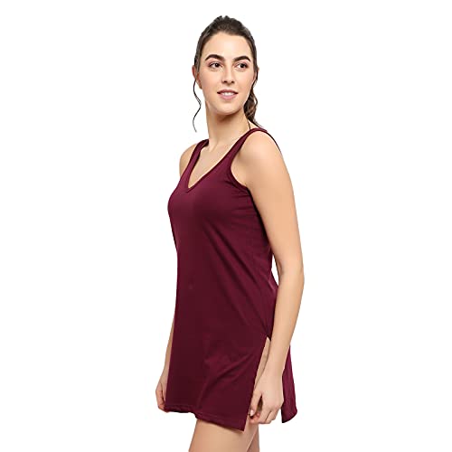 BLAZON Women's Cotton Hosiery Selfie Midi Slip Combo Pack of 2 (Available Sizes: XS, S, M, L, XL, 2XL, 3XL, 4XL, 5XL) - Tamarind, Turquoise