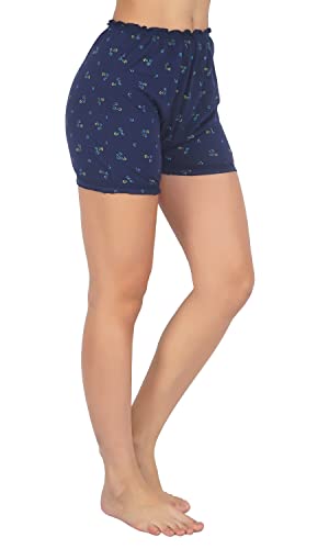 BLAZON Women's Cotton Hoisery Bloomers Floral Print Combo (Pack of 6) (Availabe Sizes: XS, S, M, L, XL, XXL, 3XL, 4XL, 5XL) - Black, Brown and Navy Blue