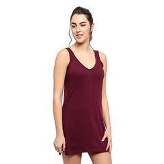 BLAZON Women's Cotton Hosiery Selfie Midi Slip Combo Pack of 2 (Available Sizes: XS, S, M, L, XL, 2XL, 3XL, 4XL, 5XL) - Tamarind