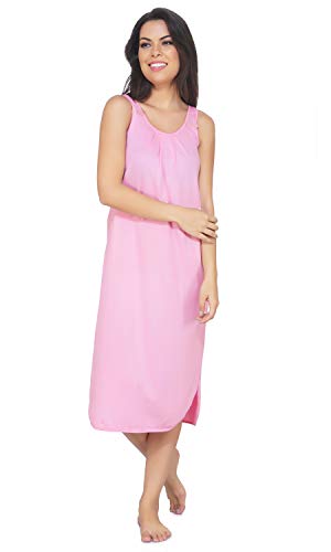 BLAZON Women's Cotton Hosiery Solid Maxi Nighty Slip (Pack of 2) Available Sizes: S, M, L, XL, 2XL, 3XL, 4XL, 5XL - Pink, Purple