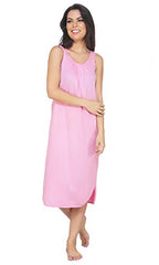 BLAZON Women's Cotton Hosiery Solid Maxi Nighty Slip (Pack of 2) Available Sizes: S, M, L, XL, 2XL, 3XL, 4XL, 5XL - Pink, Purple
