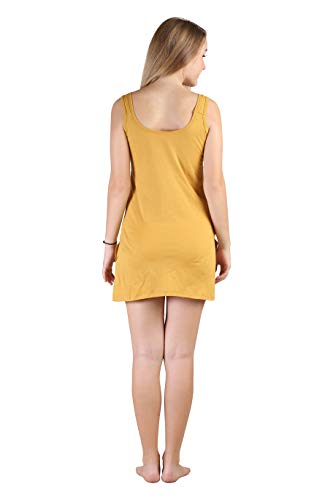 BLAZON Women's Cotton Hosiery Selfie Midi Slip Combo Pack of 2 (Available Sizes: XS, S, M, L, XL, 2XL, 3XL, 4XL, 5XL) - Whiskey, Pista
