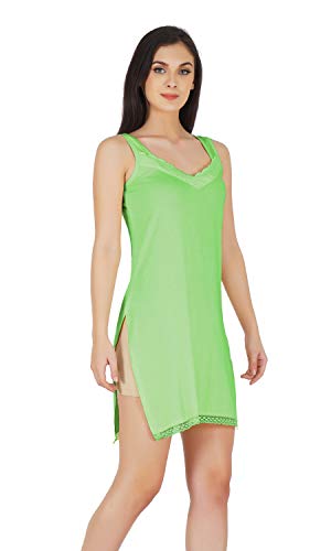 BLAZON Women's Cotton Hosiery Fairy Full Slip (Available Sizes: S, M, L, XL, 2XL, 3XL, 4XL, 5XL) - Pista / Green Apple