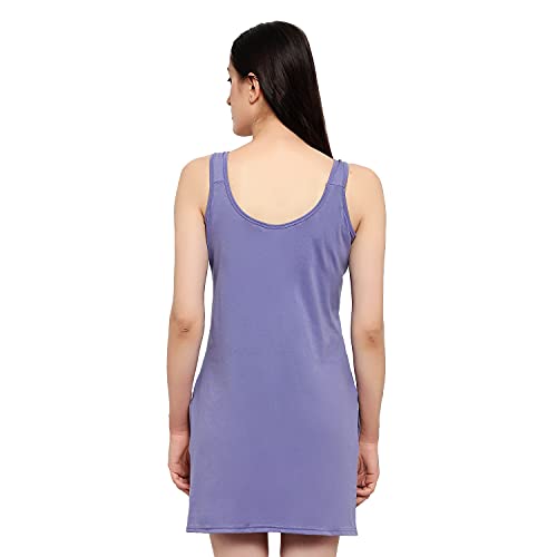 BLAZON Women's Cotton Hosiery Selfie Midi Slip Combo Pack of 2 (Available Sizes: XS, S, M, L, XL, 2XL, 3XL, 4XL, 5XL) - Lavender, Old Rose