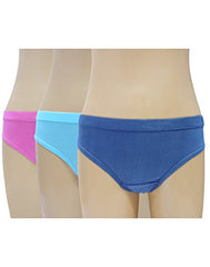 BLAZON Women's Hipster Panty Pack of 3 (Blue, Pink, Grey)