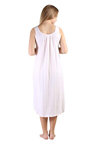 BLAZON Women's Cotton Solid Midi Slip Premium Dreams Nighty (Available Sizes: S, M, L, XL, 2XL, 3XL, 4XL, 5XL) - Strawberry Frost