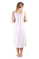 BLAZON Women's Cotton Solid Midi Slip Premium Dreams Nighty (Available Sizes: S, M, L, XL, 2XL, 3XL, 4XL, 5XL) - Strawberry Frost