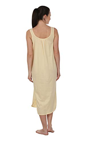 BLAZON Women's Cotton Hosiery Solid Maxi Nighty Slip (Pack of 2) Available Sizes: S, M, L, XL, 2XL, 3XL, 4XL, 5XL - Skin