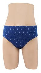 BLAZON Women's Hipster Printed Panty Pack of 3 (Royal Blue, Maroon, Purple)