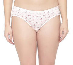 BLAZON Women's Mid Rise Hipster Soft Skin (Inner-Elastic) Panty | Printed | Combo Pack of 3 | Colour Base | Available Sizes: S, M, L, XL, 2XL, 3XL, 4XL, 5XL - Baby Pink, Sea Green, Off White