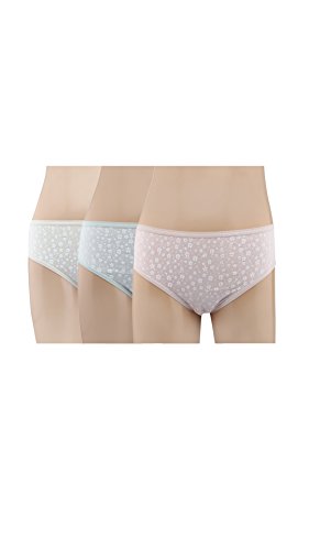 BLAZON Women's Hipster Printed Panty Pack of 3 (Baby Pink, Sea Green, Lemon)