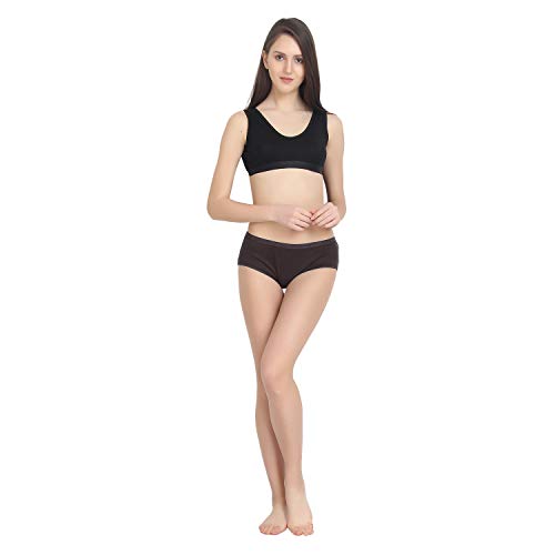 BLAZON Women's Cotton Knits Hoisery Hygien Periods Panty Available Sizes: S, M, L, XL, 2XL, 3XL, 4XL, 5XL - Brown