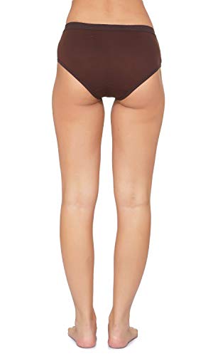 BLAZON Premium Beauty Feeling Women's Cotton Hipster Broad Elastic Panty - Black, Brown, Navy Blue