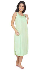 BLAZON Women's Cotton Hosiery Solid Maxi Nighty Slip (Pack of 2) Available Sizes: S, M, L, XL, 2XL, 3XL, 4XL, 5XL - Sea Green, Purple