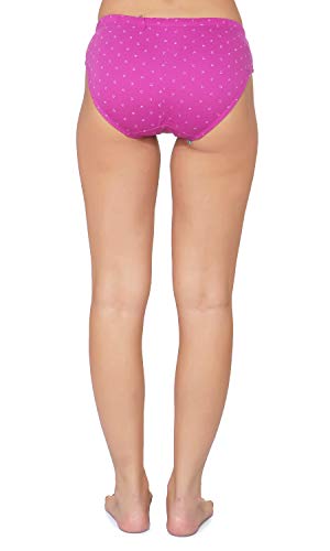 BLAZON Women's Mid Rise Hipster Cresent Printed Premium Soft Skin (Inner-Elastic) Panty