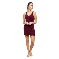 BLAZON Women's Cotton Hosiery Selfie Midi Slip Combo Pack of 2 (Available Sizes: XS, S, M, L, XL, 2XL, 3XL, 4XL, 5XL) - Tamarind