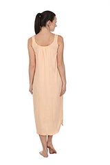 BLAZON Women's Cotton Nighty Slip Set of 2 (Peach & Skin)