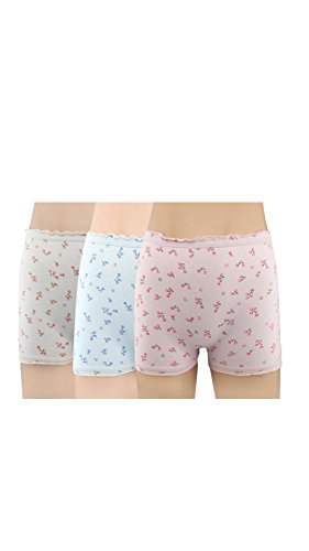 BLAZON Women Multicolor Bloomer Pack of 3 (Baby Pink, Sea Green, Lemon)