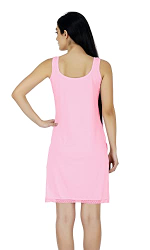 BLAZON Women's Cotton Hosiery Fairy Full Slip (Available Sizes: S, M, L, XL, 2XL, 3XL, 4XL, 5XL) - Pink