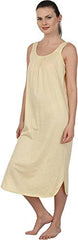 BLAZON Women's Cotton Nighty Slip (Skin)