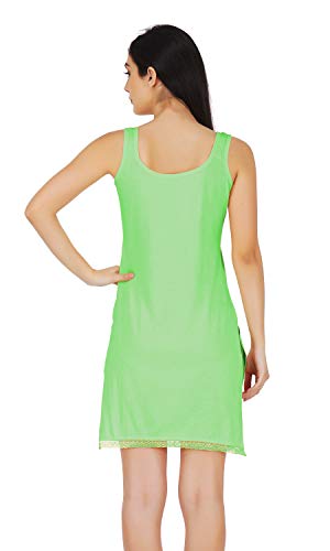 BLAZON Women's Cotton Hosiery Fairy Full Slip (Available Sizes: S, M, L, XL, 2XL, 3XL, 4XL, 5XL) - Pista / Green Apple