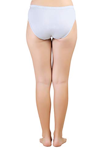 BLAZON Women's Mid Rise Hipster Soft Skin (Inner-Elastic) Panty |Combo Pack of 3 | Availabe Sizes: XS, S, M, L, XL, XXL, 3XL, 4XL, 5XL - Strawberry Frost, Blueberry Frost, Almond Frost