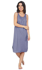 BLAZON Women's Cotton Hosiery Solid Maxi Nighty Slip (Pack of 2) Available Sizes: S, M, L, XL, 2XL, 3XL, 4XL, 5XL - Lavender, Vivid Violet