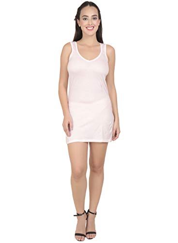 BLAZON Women's Cotton Hosiery Selfie Midi Slip Combo Pack of 2 (Available Sizes: XS, S, M, L, XL, 2XL, 3XL, 4XL, 5XL) - Baby Pink, Pista