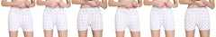 BLAZON Women's Cotton Hoisery Bloomers Floral Print Combo (Pack of 6) (Availabe Sizes: XS, S, M, L, XL, XXL, 3XL, 4XL, 5XL) - White