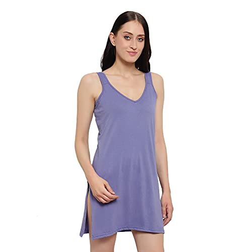 BLAZON Women's Cotton Hosiery Selfie Midi Slip Combo Pack of 2 (Available Sizes: XS, S, M, L, XL, 2XL, 3XL, 4XL, 5XL) - Lavender, Old Rose