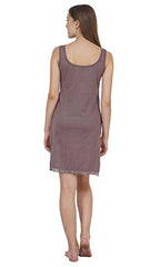 BLAZON Women's Cotton Hosiery Fairy Full Slip (Available Sizes: S, M, L, XL, 2XL, 3XL, 4XL, 5XL) - Brownsih Grey