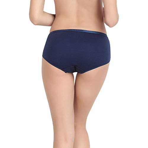 BLAZON Women's Cotton Knits Hoisery Hygien Periods Panty (Combo Pak of 2 )(Available Sizes: S, M, L, XL, 2XL, 3XL, 4XL, 5XL ) - Brown, Navy Blue